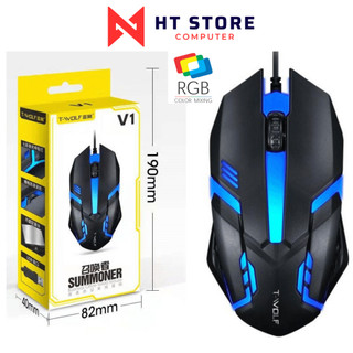 Chuột có dây gaming giá rẻ t-wolf v1 led rgb độ nhạy cao 1200dpi chơi game và văn phòng cực tốt