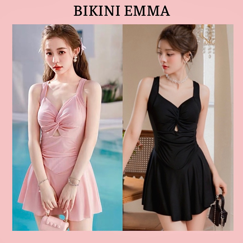 Váy Bơi Váy Đi Biển Liền Thân EMMA Kín Đáo Dễ Vận Động