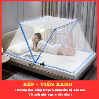 Màn chụp tự bung người lớn mẫu xếp thông minh - Mùng chụp chống muỗi tự bung Kiều Phi gấp gọn ngủ ngon