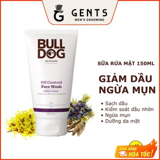 Sữa rửa mặt cho nam sạch dầu nhờn & ngừa mụn Bulldog Skincare Oil Control Face Wash 150ml làm sạch sâu, không gây khô da