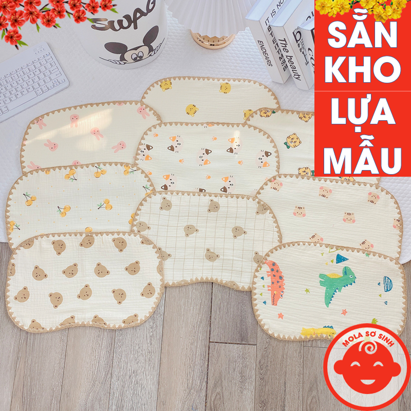 GỐI XÔ MUSLIN ORGANIC 10 LỚP CHO BÉ GX2