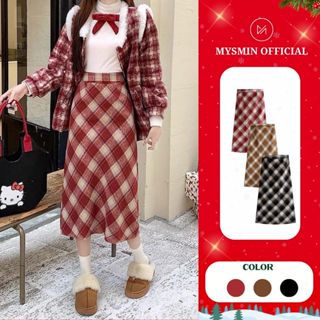 [ HÀNG QC CAO CẤP ] Chân váy dạ kẻ ô mùa đông (váy ngắn có quần bảo hộ - váy dài có lót trong)