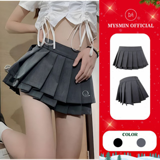  Chân váy 2 tầng thêu chữ Q 3 lớp   có quần bảo hộ - TA702 