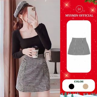 Chân váy chữ A chất dạ mặc đi chơi xinh xỉu, TA8881