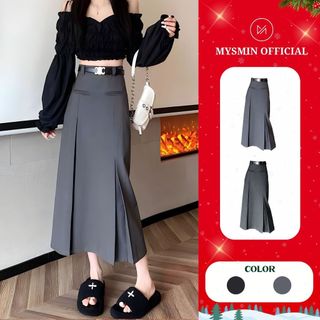    Tặng kèm đai   Chân váy dáng dài Ulzzang MYSMIN Chất RUBY GOLD cao cấp TA226 