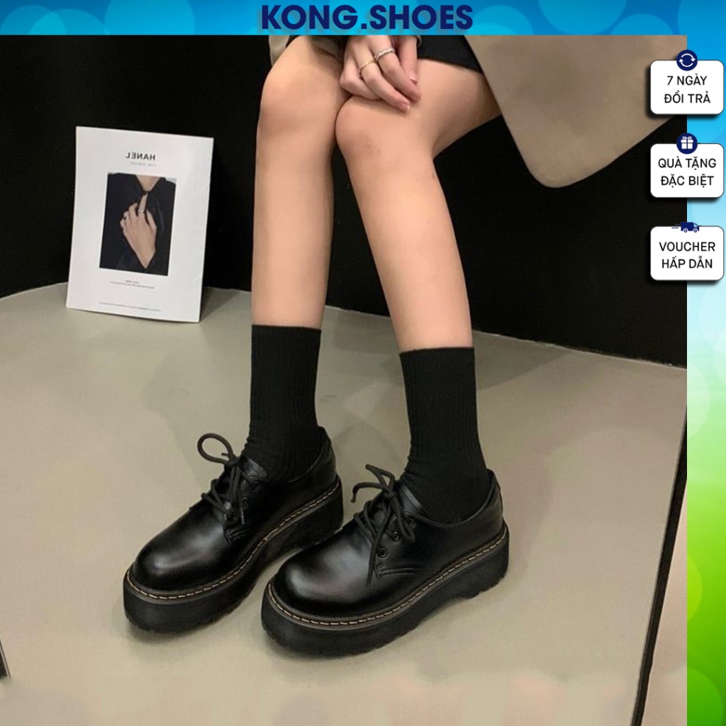 GIÀY OXFORD ROSÉ MARTIN CỔ THẤP DA TRƠN CAO CẤP ĐẾ 5CM  DA TRƠN CAO CẤP