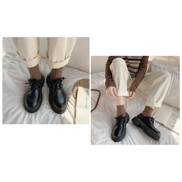 GIÀY OXFORD ROSÉ MARTIN CỔ THẤP DA TRƠN CAO CẤP ĐẾ 5CM  DA TRƠN CAO CẤP