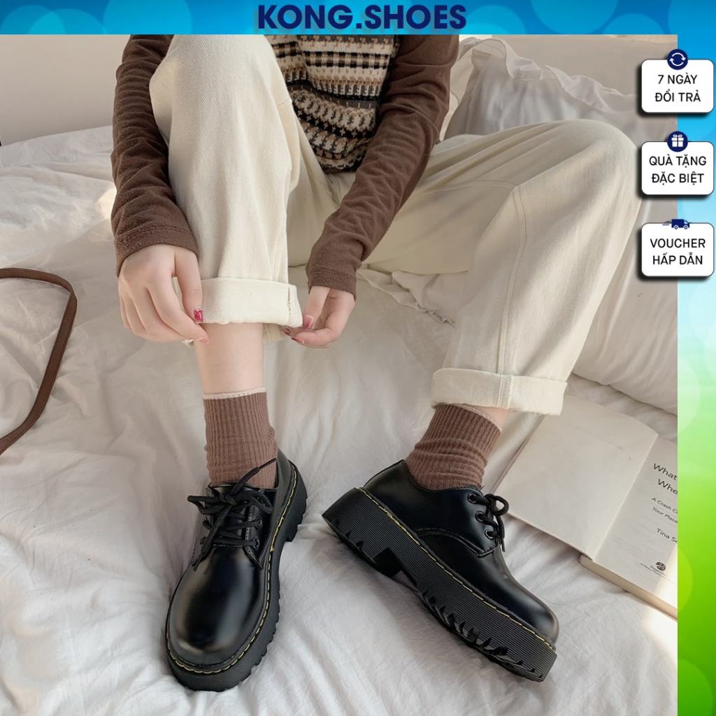 GIÀY OXFORD ROSÉ MARTIN CỔ THẤP DA TRƠN CAO CẤP ĐẾ 5CM  DA TRƠN CAO CẤP