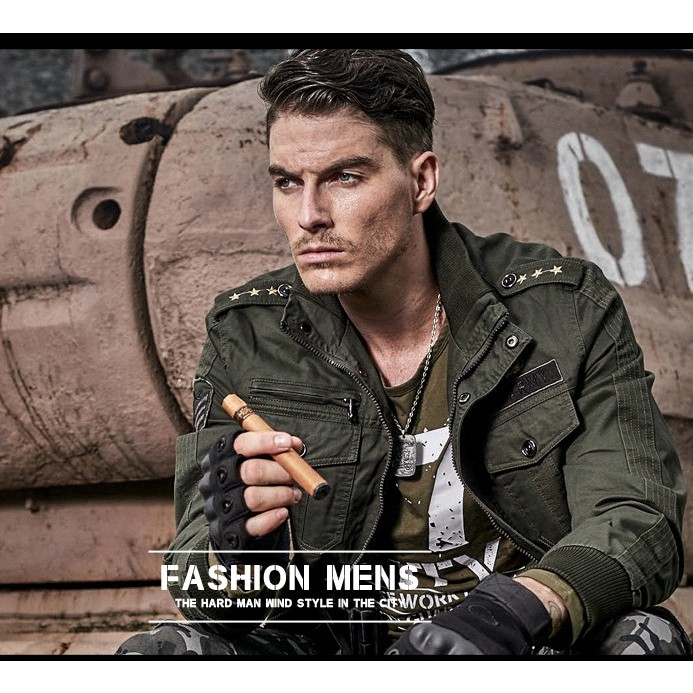 Áo khoác nam KAKI cổ trụ, áo khoác nam phong cách, cá tính [ẢNH THẬT 100%] [A009N]