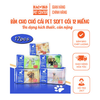 Bỉm cho chó Cái Pet Soft gói 12 miếng