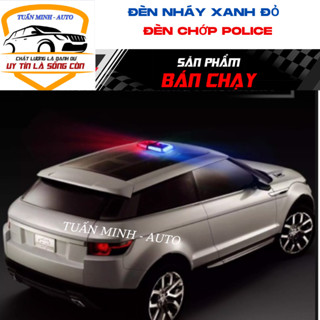 Đèn nháy xanh đỏ. Đèn chớp Police xanh đỏ công suất 24W - 24 LED gắn nóc cho xe cảnh sát, xe ưu tiên.