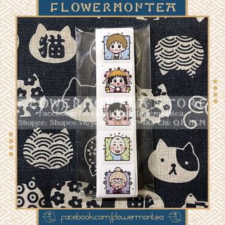 Set 90 sticker vuông - chibi maruko-chan | nhóc maruko