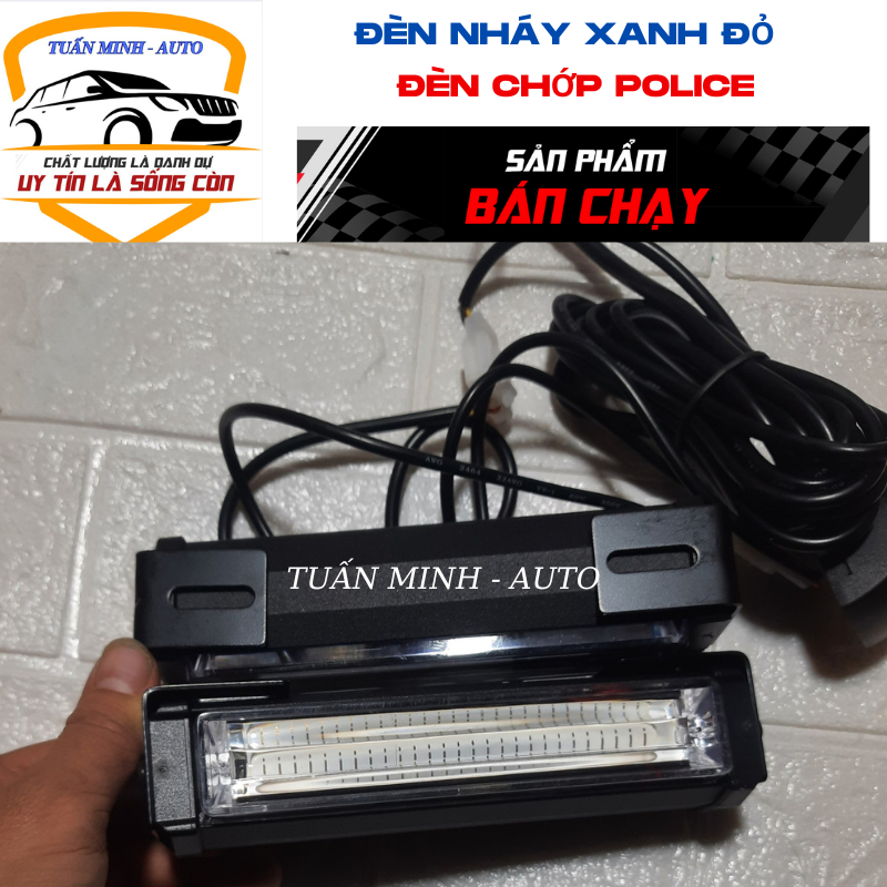 Đèn nháy xanh đỏ. Đèn chớp Police xanh đỏ 12V-12W gắn mặt calăng cho xe ô tô cảnh sát, xe ưu tiên.
