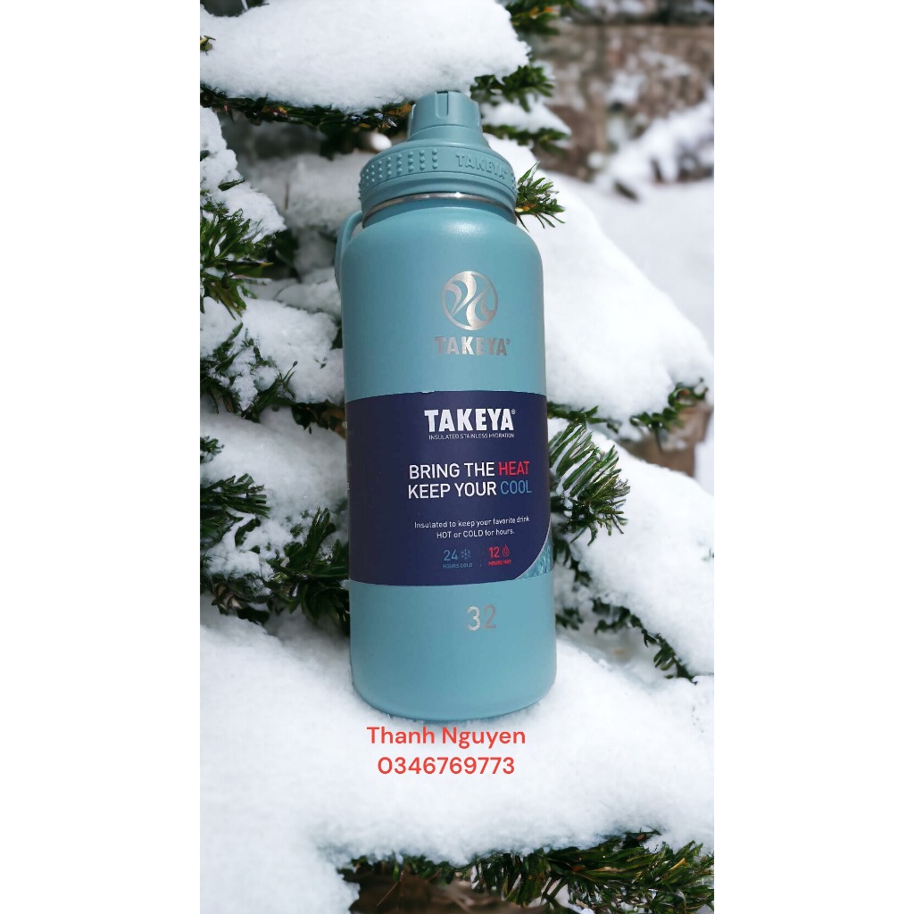 Bình giữ nhiệt inox cao cấp TAKEYA USA  18oz - 532ml, 32oz - 946ml