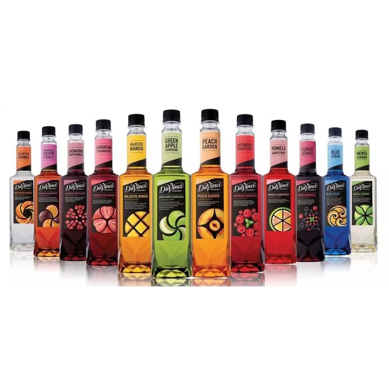 Syrup Davinci Gourmet đủ mùi ( đào, dâu, vải, hạnh nhân)