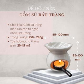 Đèn Xông Tinh Dầu Gốm Sứ Bát Tràng, Đèn Xông Đốt Nến