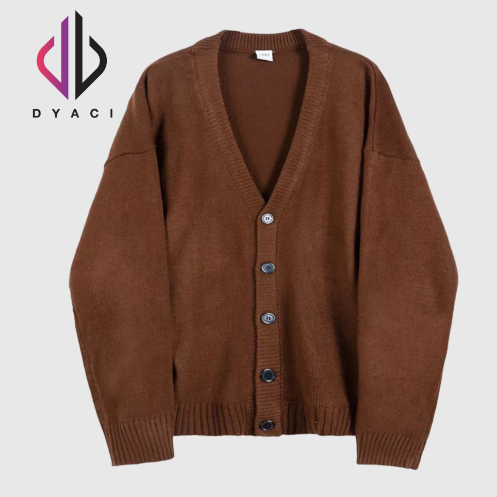 Áo Khoác Nam Cardigan Áo Len Nam  Quảng Châu Form Rộng Sweater Mẫu Mới Kiểu Hàn Quốc Thu Đông Dài Tay Ấm Đẹp DYACI AL56