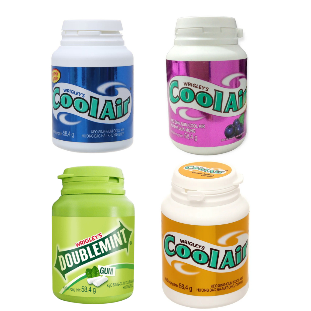 Lọ kẹo singum Doublemint hương bạc hà 58.4g