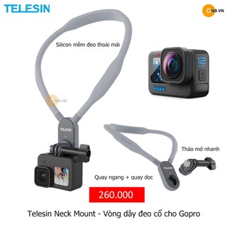 Telesin neck mount - vòng dây đeo cổ gopro 12 new 2024