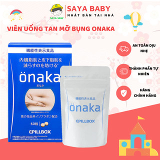 Viên Uống hỗ trợ cải thiện Giảm Mỡ Bụng Onaka Pillbox Nhật Bản 60 viên, giảm cân an toàn lành tính
