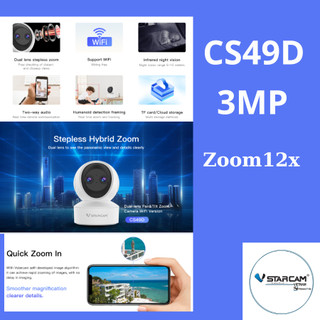 Camera wifi 3MP zoom 12x Vstarcam CS49D