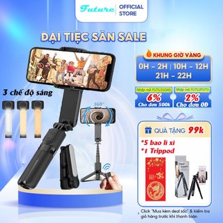 Gimbal chống rung điện thoại L09, Gậy Tự Sướng Chống Rung Có Đèn LED Xoay 360 Độ