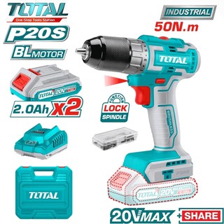 Máy khoan vặn vít dùng pin Total 20V TDLI2002/TDLI20508 Brushless