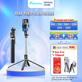 Gậy Chụp Ảnh 4 Chân P220 2m2 Quay Video 360 Độ Siêu Chắc Chắn, Remote Bluetooth Sạc Điện Livestream