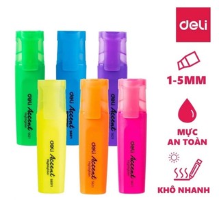 Bút nhớ dòng Deli U366 / Bút dạ quang bút đánh dấu tài liệu. Màu sắc tươi sáng
