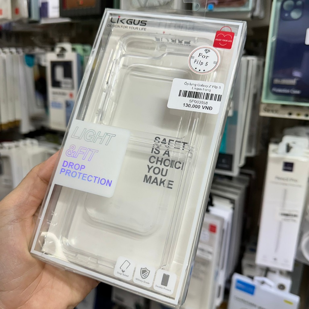Ốp lưng Galaxy Z Flip 5 Likgus trong suốt
