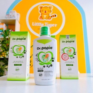 Nước Tắm Gội Thảo Dược Dr Papie 230ml ( 0-3 tuổi ) - Nước tắm hỗ trợ giảm rôm sảy