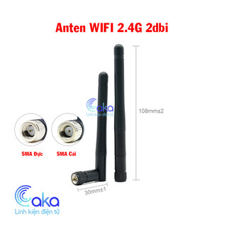 Anten wifi 2.4 ghz 2dbi rp-sma fmale male tùy chọn