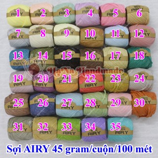Sợi Airy / Sợi AIRY / sợi móc nón 45gram/ cuộn/ 100 mét - 33k