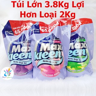 [MIỄN PHÍ SHIP]Nước Giặt Xả MaxKleen 3.8Kg