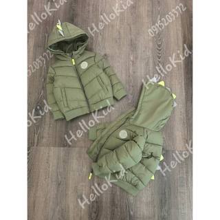 Áo phao khủng long gai nhọn f&f rêu cho bé