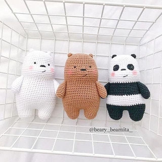Gấu we bare bears bằng len handmade