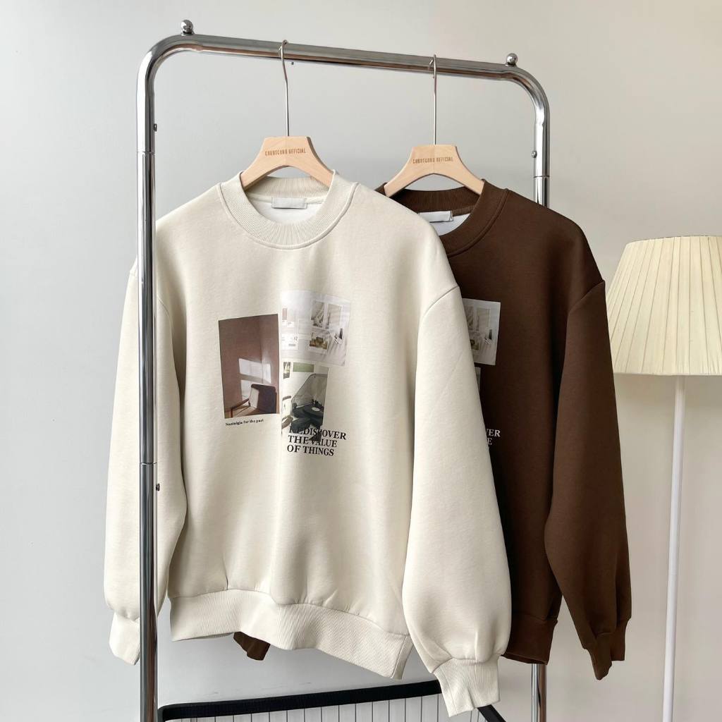 ÁO SWEATER CỔ TRÒN IN HÌNH- CHUOTCONG SW271