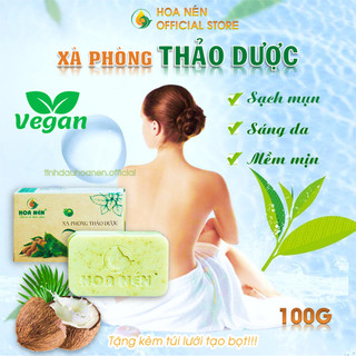 Xà Phòng Thảo Dược Hoa Nén 100g - Chăm sóc làn da an toàn, giúp da mềm mịn, ngăn ngừa rôm sảy, mụn nhọt