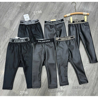 ❤quần legging bằng da lót lông thời trang thu đông 2023 dành cho bé gái