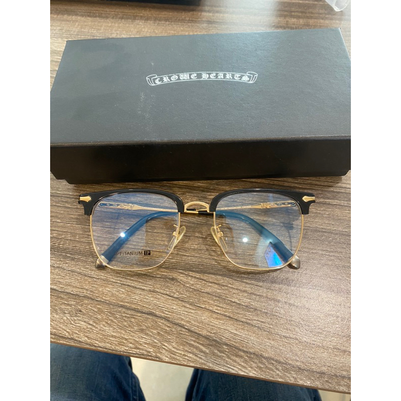 Gọng kính Titanium nguyên chất mạ vàng Chrome Hearts Ch1925
