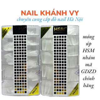 móng úp HSM nhám sẵn tem GDZD form vuông , thang , nhọn , bầu , na ( hàng chính hãng ) hộp 500 móng NAIL KHANH VY