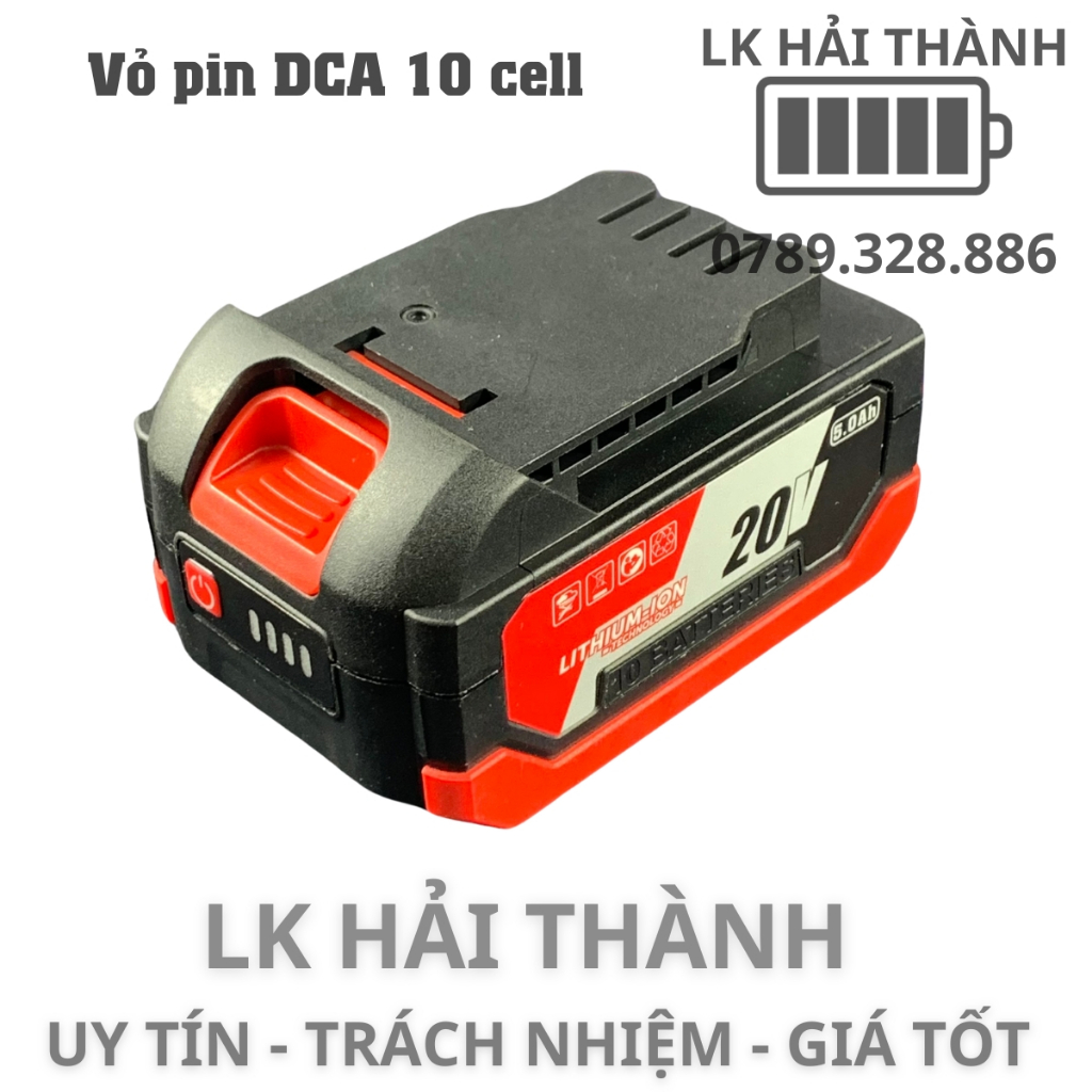 Vỏ mạch pin DCA DongCheng 20v 5s2p 10 cell 18650 nhận sạc zin