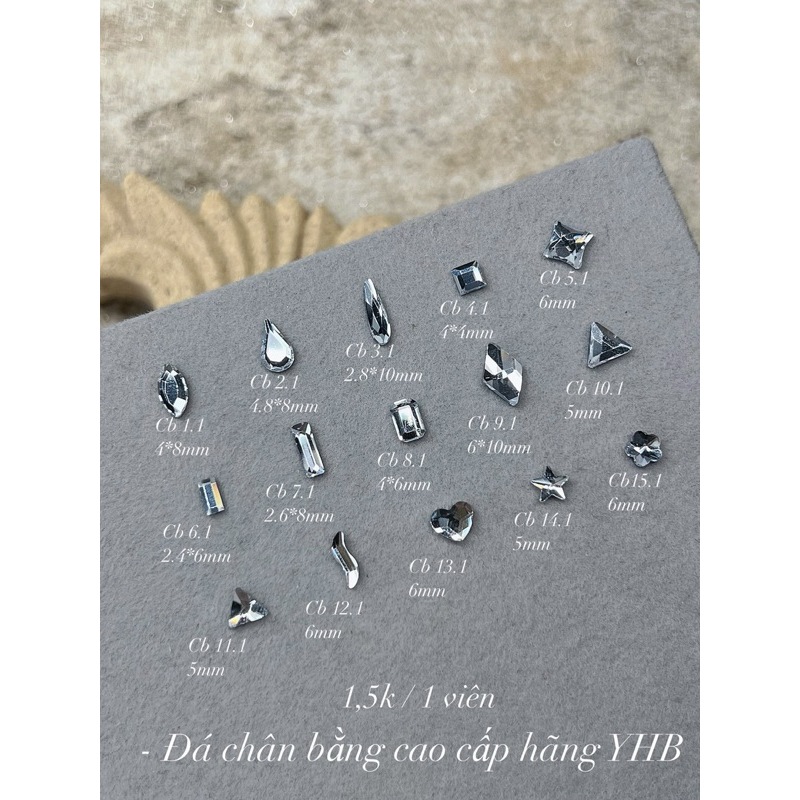 Set đá chân bằng YHB cao cấp siêu sáng,không bung chân