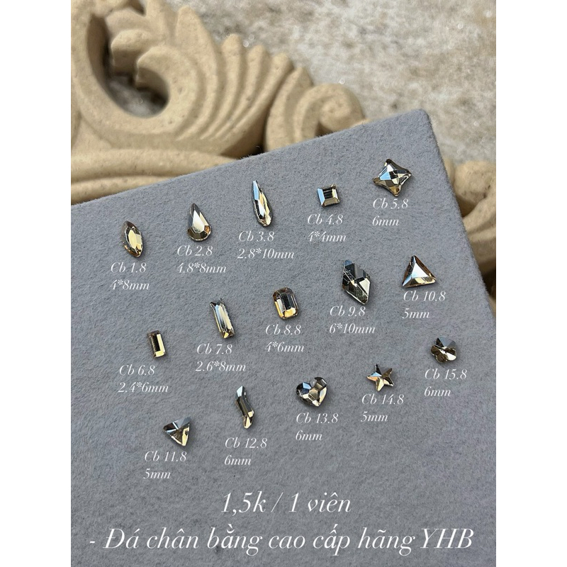 Set đá chân bằng YHB cao cấp siêu sáng,không bung chân
