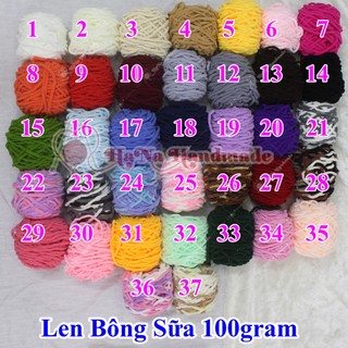 Len Bông Sữa / Len nhung đũa 90-95g (25k/cuộn)