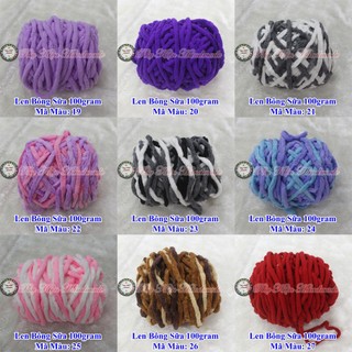 Len bông sữa / Len nhung đũa 90-95gram