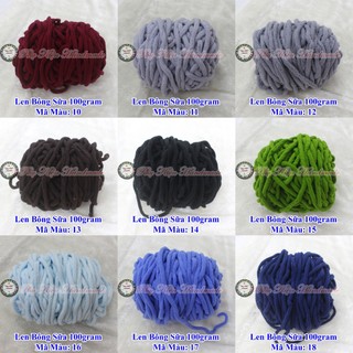 Len bông sữa / Len nhung đũa 90-95gram