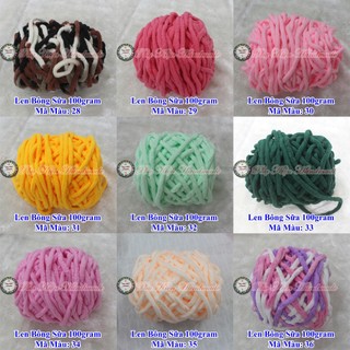 Len bông sữa / Len nhung đũa 90-95gram