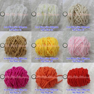 Len bông sữa / Len nhung đũa 90-95gram