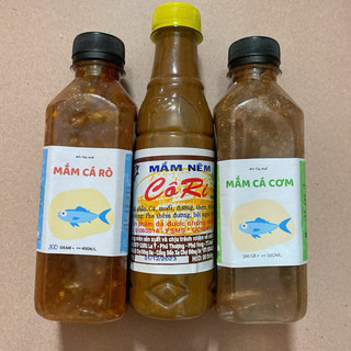 COMBO 3 LOẠI MẮM HUẾ LÀM MẮM DƯA CÀ GỒM 300G MẮM CÁ RÒ, 300G MẮM CÁ CƠM, 300ML MẮM NÊM CÔ RI - MÍT TÂY